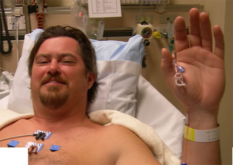 Luckily, the patient has little pain.